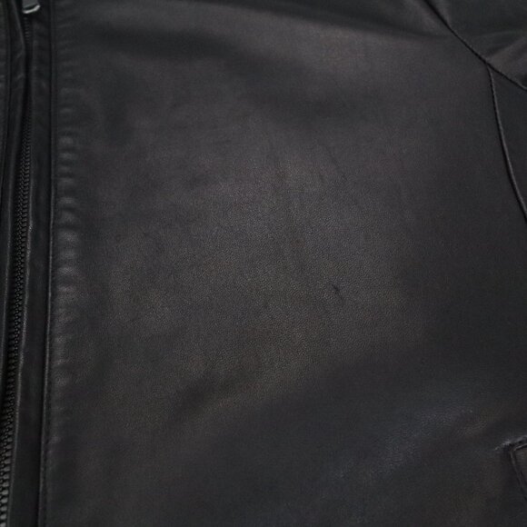 ORVIS Brown Soft Leather Faux Fur Lined Coat Womens Sz L Full Zip Smooth Collar - Picture 6 of 8